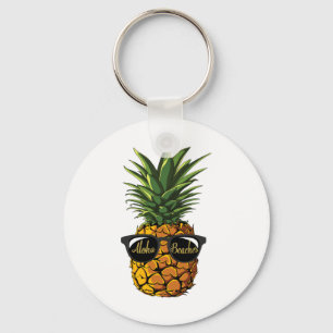 Pineapple Sungles T Shirt Aloha Beaches Hawaiian H Key Ring