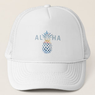 Pineapple Sunset and Blue Ocean Waves Aloha Trucker Hat