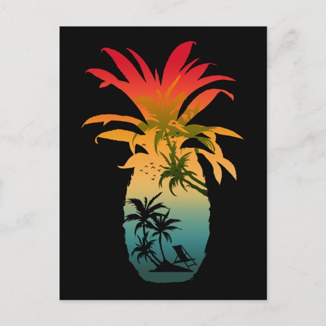 PINEAPPLE SUNSET POSTCARD (Front)