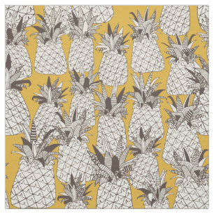pineapple sunshine yellow fabric