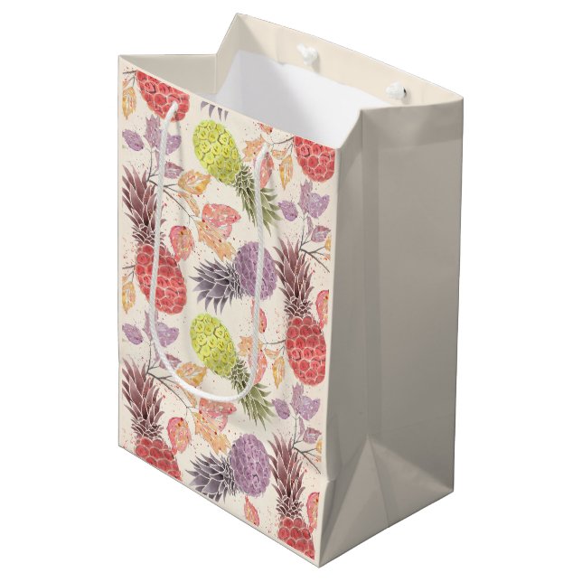 Pineapple, sweet couple, fruit large gift bag (Front Angled)