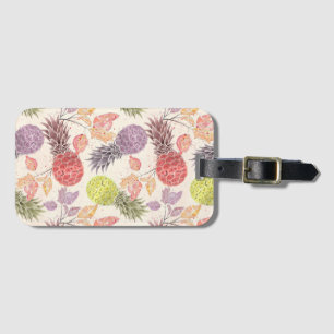 Pineapple, sweet couple, fruit luggage tag