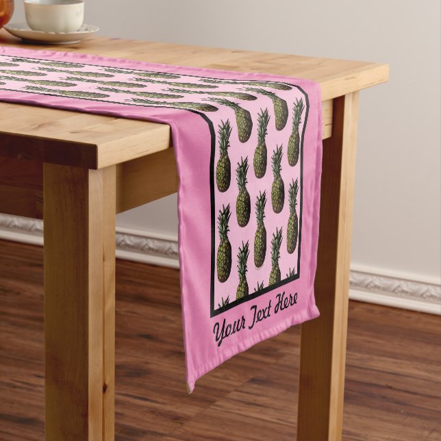 Pineapple Table Runner - Optional Personalisation (In Situ)