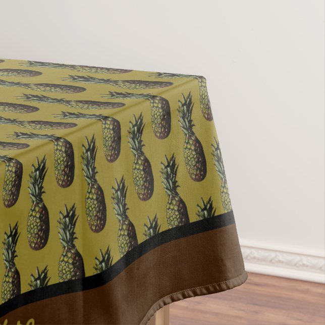 Pineapple Tablecloth - Optional Personalisation (In Situ)