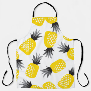Pineapple Texture, Vintage Summer Pattern. Apron