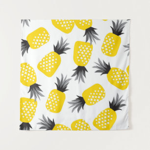 Pineapple Texture, Vintage Summer Pattern. Tapestry