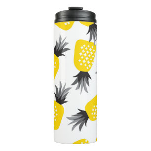 Pineapple Texture, Vintage Summer Pattern. Thermal Tumbler