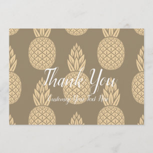 Pineapple Thank You Gold