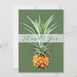 Pineapple Thank You Message Flat Card