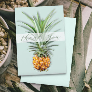Pineapple Thank You Message Flat Card