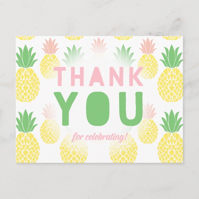 Pineapple Thank You Postcard (Front)