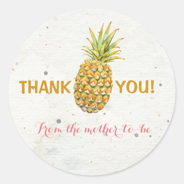 Pineapple Thank You Sticker (Front)