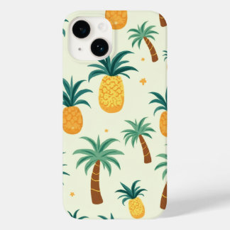 pineapple & tree pattern design iphone14 cases