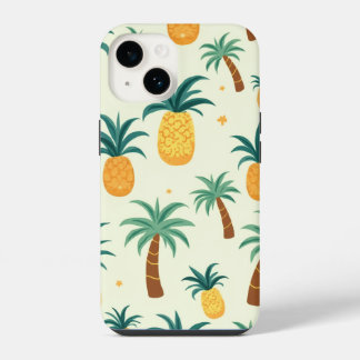 pineapple & tree pattern design iphone14 cases