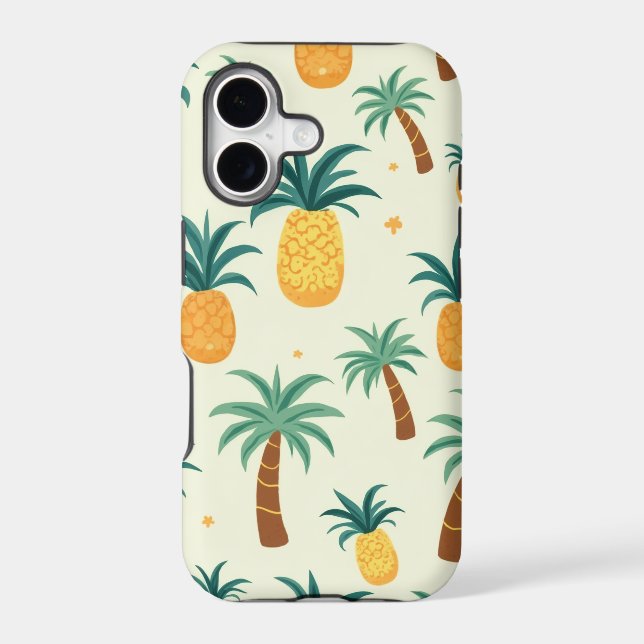 Pineapple & tree pattern design iphone 11 cases (Back)