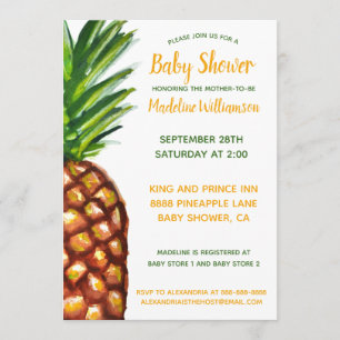Pineapple Tropical Baby Shower Invitation