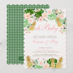 Pineapple Tropical Baby Shower Invite