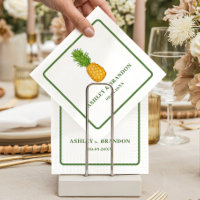 Pineapple Tropical Beach Coastal Retro Wedding