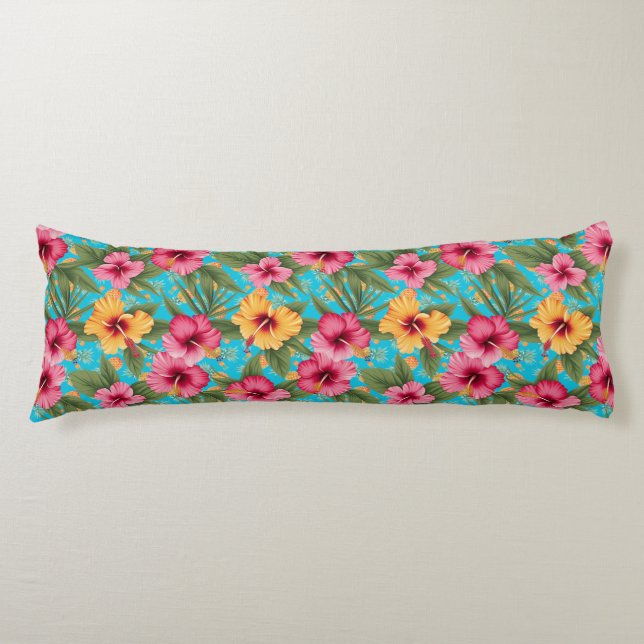 Pineapple tropical floral body cushion (Front)