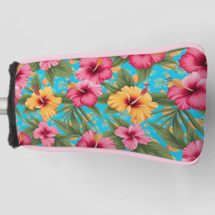 Pineapple tropical floral golf head cover