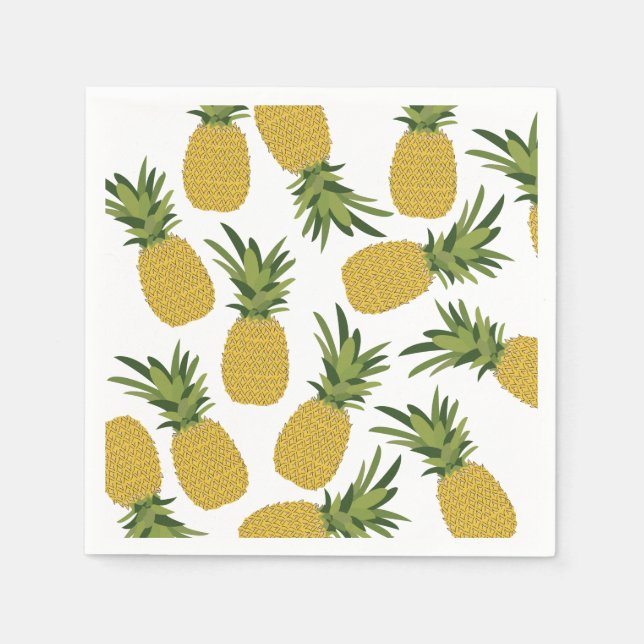 Pineapple Tropical Fruit Design Napkin (Front)