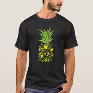Pineapple Tropical Fruit Dog Owner Puppy Paw Love T-Shirt