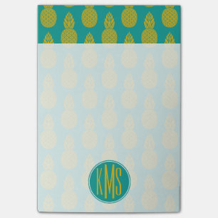 Pineapple Tropical Fruit   Monogram Post-it Notes