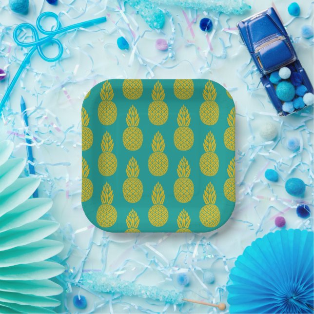 Pineapple Tropical Fruit Paper Plate (Party)