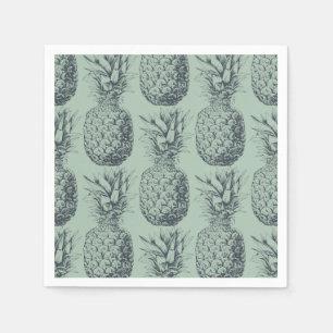 Pineapple, tropical fruit pattern design napkin