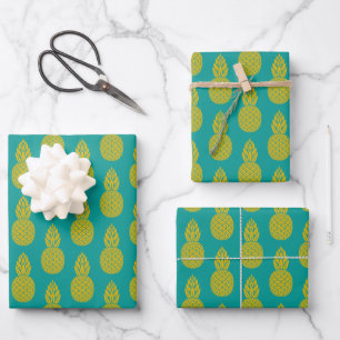 Pineapple Tropical Fruit Wrapping Paper Sheet