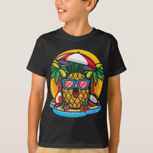 Pineapple Tropical Hawaiian Pineapple Lover Sungla T-Shirt