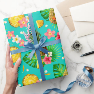 Pineapple Tropical Hawaiian Summer Wrapping Paper