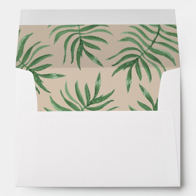 Pineapple Tropical Summer Beach Wedding Envelope (Back (Bottom))