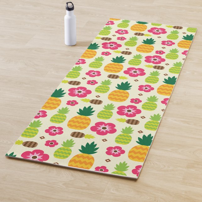 Pineapple Tropical Summer Seamless Pattern Yoga Mat (In Situ)