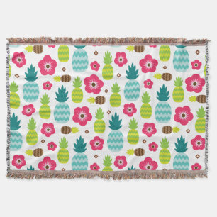 Pineapple Tropical Summer Throw Blanket