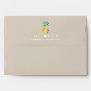 Pineapple Tropical Summer Wedding Envelope