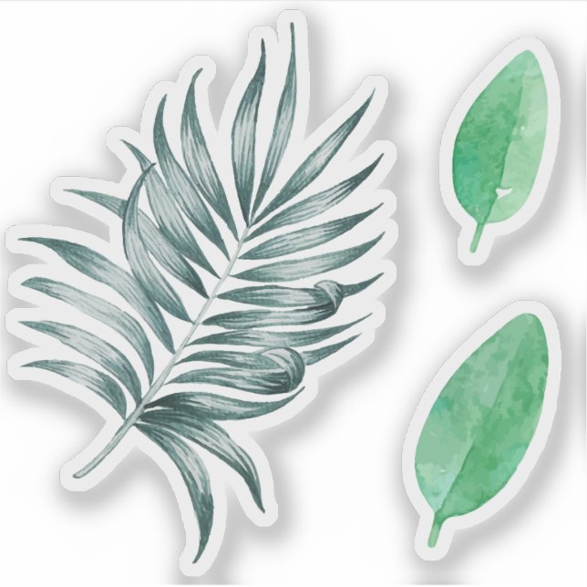 Pineapple Tropical Watercolor Jungle Palm Pattern (Front)