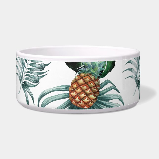 Pineapple Tropical Watercolor Jungle Palm Pattern (Front)
