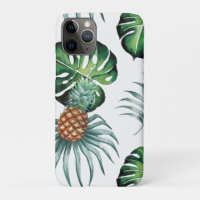 Pineapple Tropical Watercolor Jungle Palm Pattern