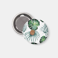 Pineapple Tropical Watercolor Jungle Palm Pattern