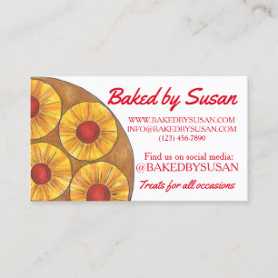 Pineapple Upside Down Cake Baked By Bakery Dessert Business Card