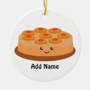 Pineapple Upside Down Cake Ceramic Tree Decoration