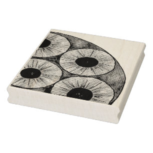 Pineapple Upside Down Cake Cherries Dessert Food Rubber Stamp