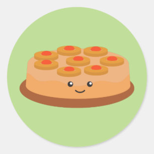 Pineapple Upside Down Cake Classic Round Sticker