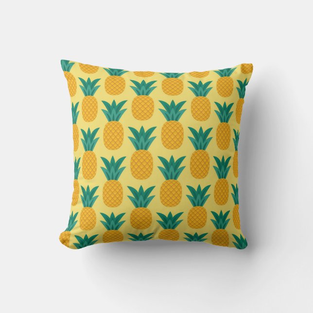 Pineapple Vintage: Fruitful Pattern Delight. Cushion (Front)