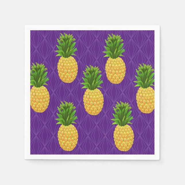 Pineapple Violet Napkin (Front)