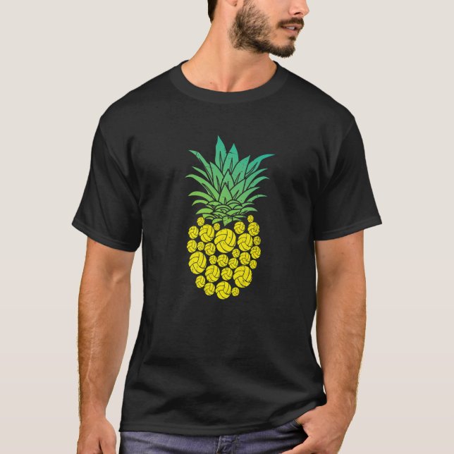 Pineapple Volleyball   Fruit Beach Hawaii Hawaiian T-Shirt (Front)