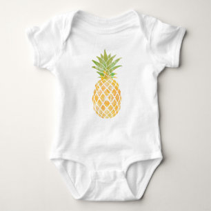 Pineapple Watercolor Baby Clothing Bodysuit