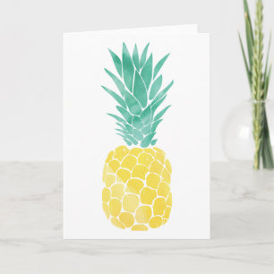 Pineapple Watercolor Greeting Card (Blank Inside)