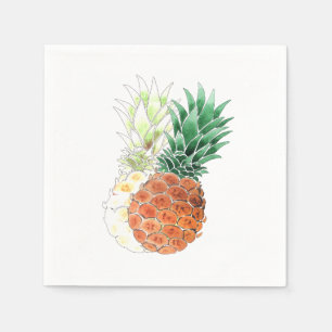 Pineapple, watercolor . napkin